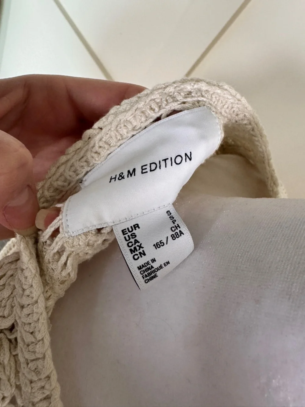 H&M Edition Cream Crochet Tank Top - Picture 10 of 10